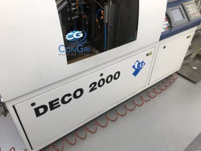 Model Deco 13 sliding headstock lathe by Tornos complete with Genius 226 bar feeder by Iemca