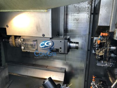 Model Deco 13 sliding headstock lathe by Tornos complete with Genius 226 bar feeder by Iemca - Image 5
