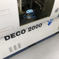 Tornio a fantina mobile marca Tornos modello Deco 20 completo di caricatore di barre Iemca Mini Boss 325r CNC