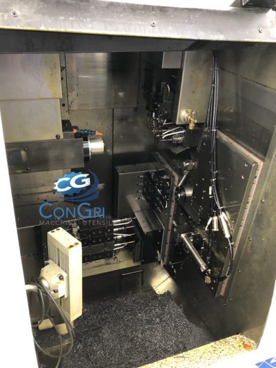 Tornio a fantina mobile marca Tornos modello Deco 20 completo di caricatore di barre Iemca Mini Boss 325r CNC - immagine 9