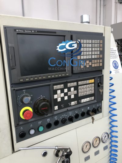 Tornio CNC 4 assi con due torrette Graziano Twin 50 da barra completo di caricatore di spezzoni LNS - immagine 4