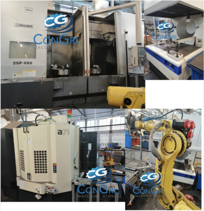 Isola di lavoro completa Makino A71 - Okuma 2SP 80V - Zeiss Gage Max - robot Fanuc 200 KG